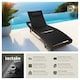 image 2 of Sun Lounger Moana - weather & UV-resistant, 6 position backrest, removable pillow Brown | Mixed Brown