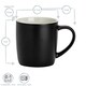 image 3 of Argon Tableware Matt Coloured Coffee Mugs - 350ml - Black - Pack of 4 | Black | Black | 4