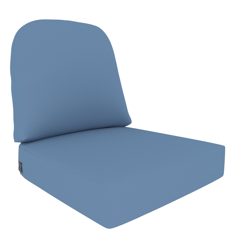 image 1 of Covers&All Outdoor 5 in Seat / Back Cushion with Highly Durable Cover Rite Fabric, 22 in W x 24 in L x 5 in Thick, Sky Blue