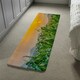image 4 of green corn field in agricultural garden and light shines sunset Designer (Runner Rug)