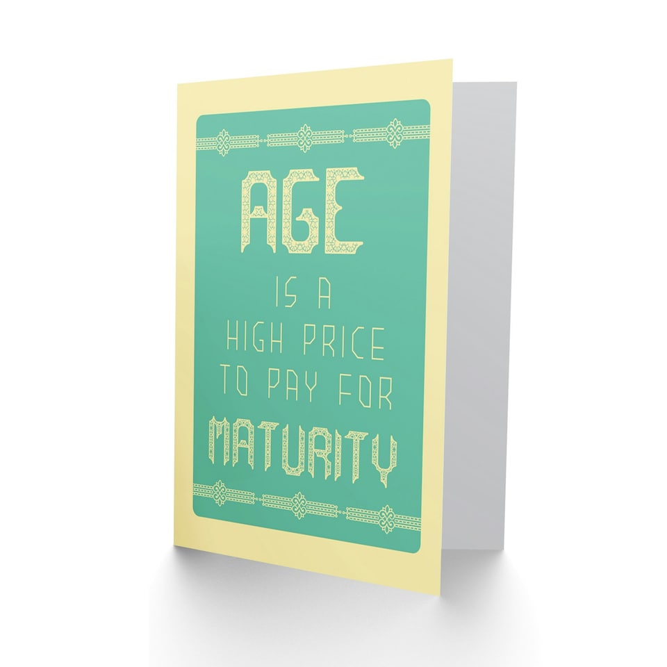 image 1 of Age Price Maturity Humour Fun Birthday Card