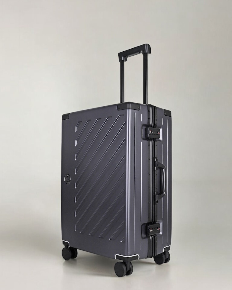 image 1 of Zipperless Polycarbonate Suitcase, Hard Shell, TSA Lock, 4 Wheels