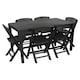 image 1 of Anthracite Plastic Dining Table & Folding Chairs | Black | 7
