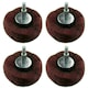 image 1 of Dome Shaped Sanding Polishing Cleaning Mop 75mm Width 240 Grit 6mm Shank 4pk