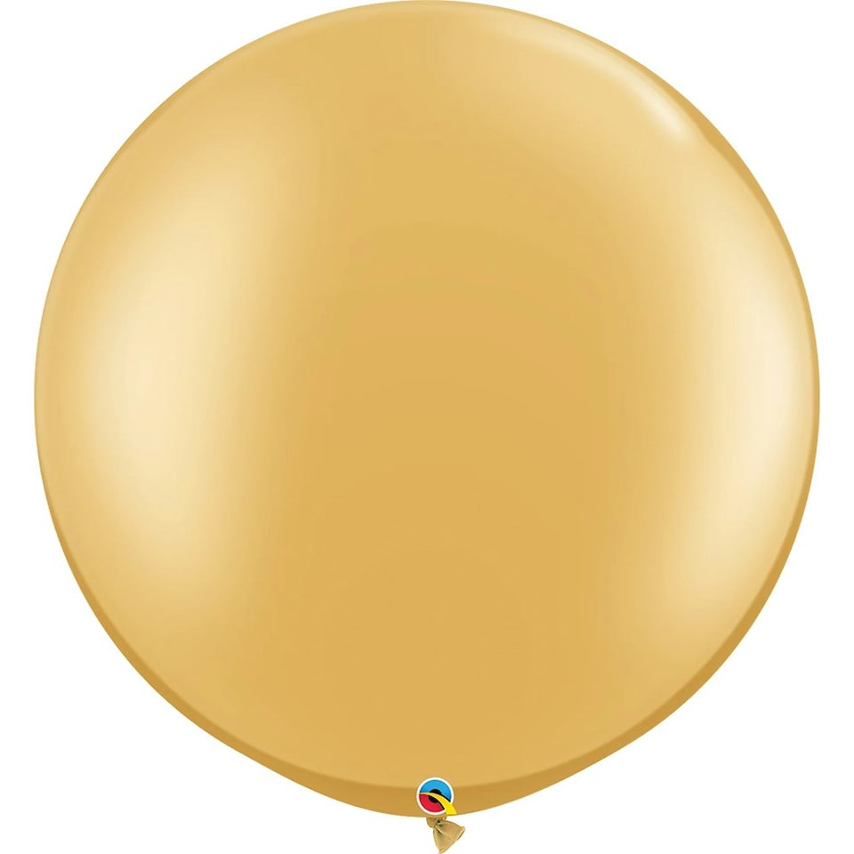 Latex Metallic Anniversary Balloons - Gold - One Size