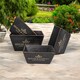 image 1 of "House & Garden" Outdoor Planters (Set of 4) - Wood - Black Black
