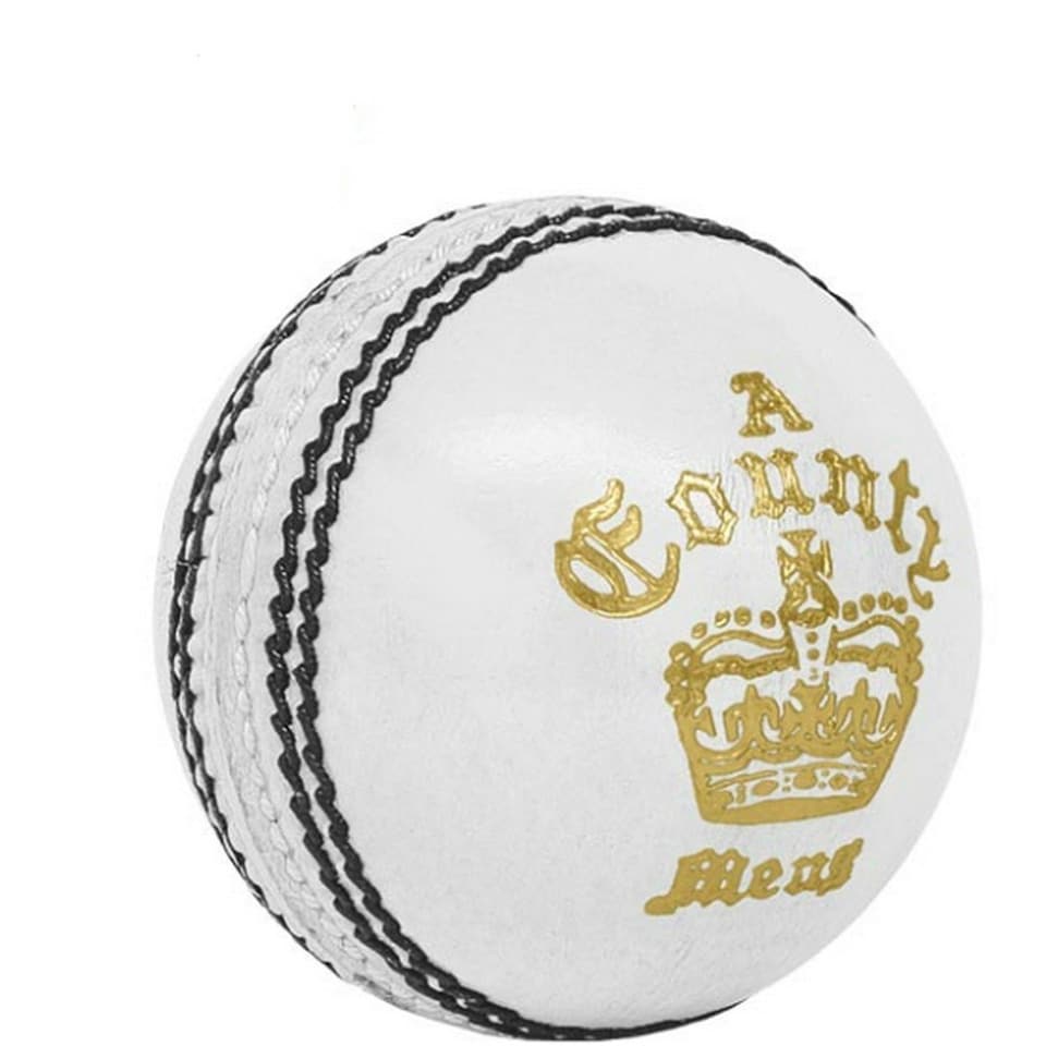 Readers Mens County Leather Crown Cricket Ball - White - One Size