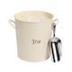 image 1 of Harbour Housewares Vintage Metal Ice Bucket with Scoop - Cream