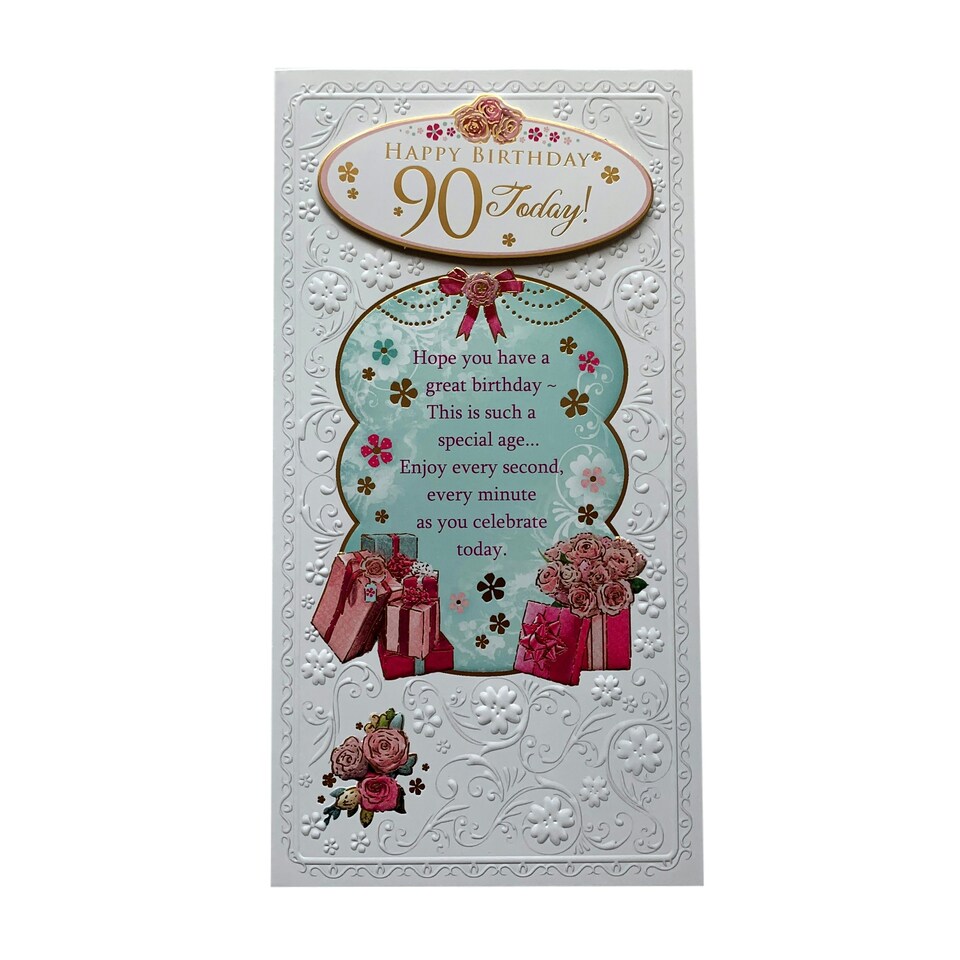 image 1 of On 90th Birthday Open Female Soft Whispers Card