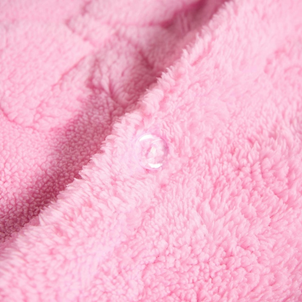 image 1 of OHS Bows Tufted Fleece Duvet Set Pink | Single