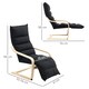 image 7 of HOMCOM Birch Wood Lounge Chair for Living Room, Bedroom Black