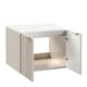 image 4 of Wall Hung Vanity Unit 600mm Bathroom Cabinet Ribbed Beige White Countertop Cara