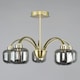 image 4 of BHS Lyna 5 Light Flush Ceiling Light, Brass