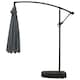 image 2 of Living and Home 3M Large Banana Cantilever Patio Parasol with Base on Wheels - Grey