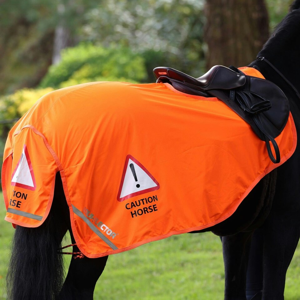 image 1 of Shires Equi-Flector® Mesh Exercise Sheet Yellow | Size: 51 Inch
Colour: Yellow