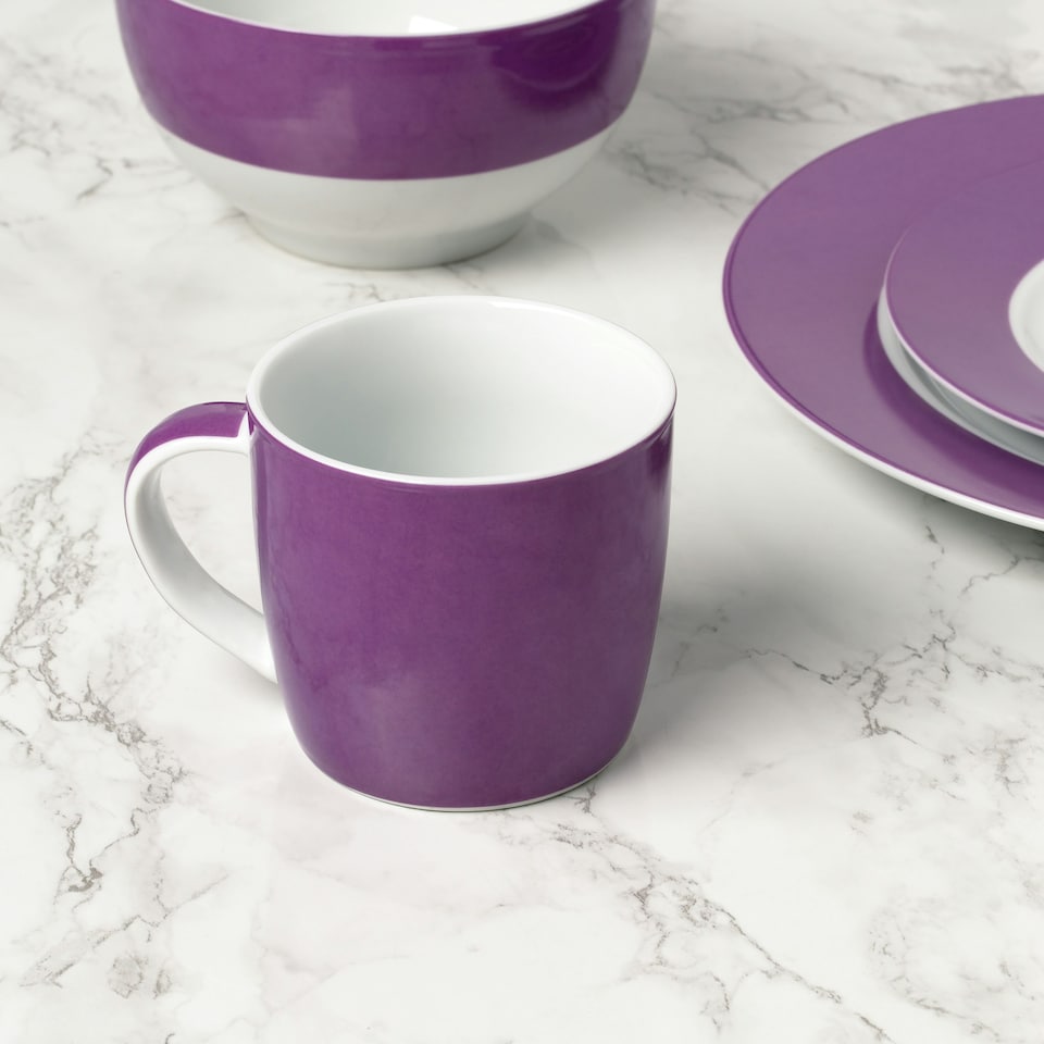 image 1 of 24pc Colour Band Dinner Set