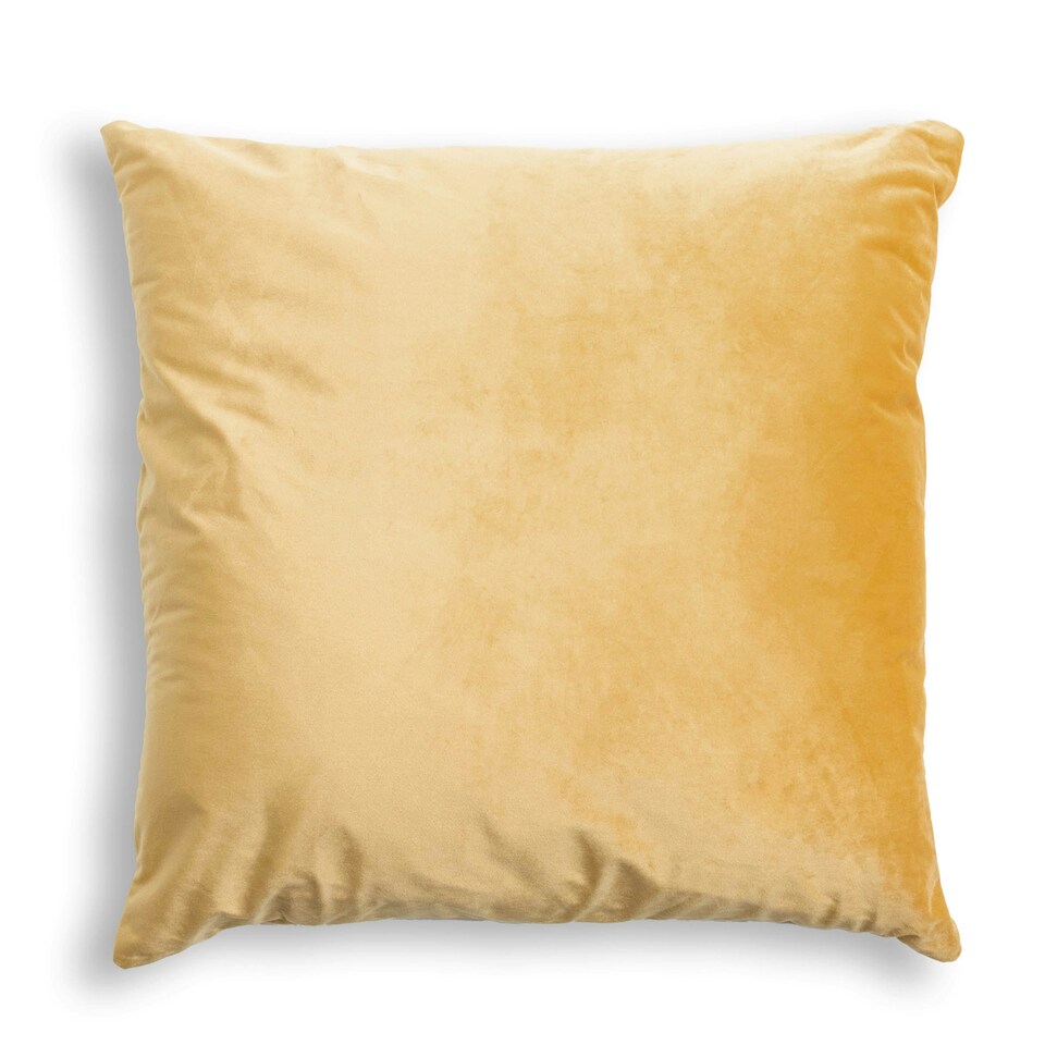 image 1 of BHS Velour Cushion, Yellow