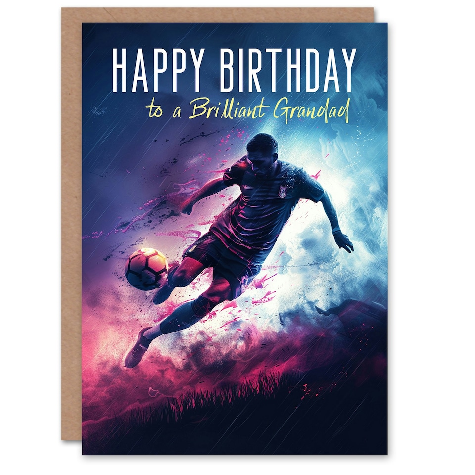 image 1 of Happy Brilliant Grandad Football Lover Sport Footy Birthday Card