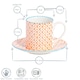 image 3 of Nicola Spring 12 Piece Hand-Printed Espresso Cup & Saucer Set - 65ml - 3 Colours | Multi | Multi | 12