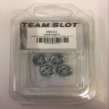 Team Slot E0111 Lancia Stratos Rear Wheel Inserts Silver Painted x 4