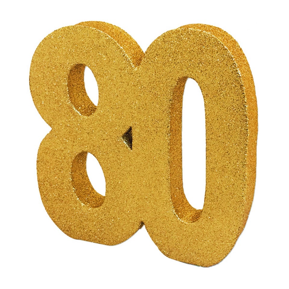 Creative Party Gold Glitter Number Table Decoration - Gold - 70