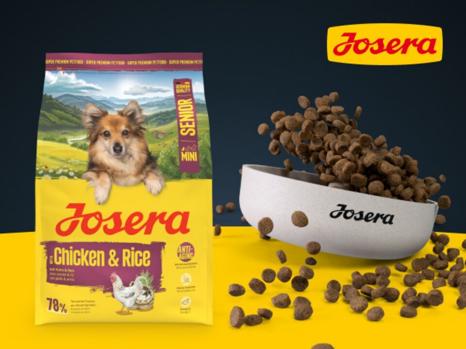 image 1 of Josera Mini Senior Chicken & Rice | Complete food for toy and small dogs | Gluten-free | Lower protein & fat | Anti-ageing | Salmon Oil Omega 3 | 3x3kg