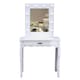 image 1 of Living and Home Vanity Dressing Table with LED Lights Mirror White | White