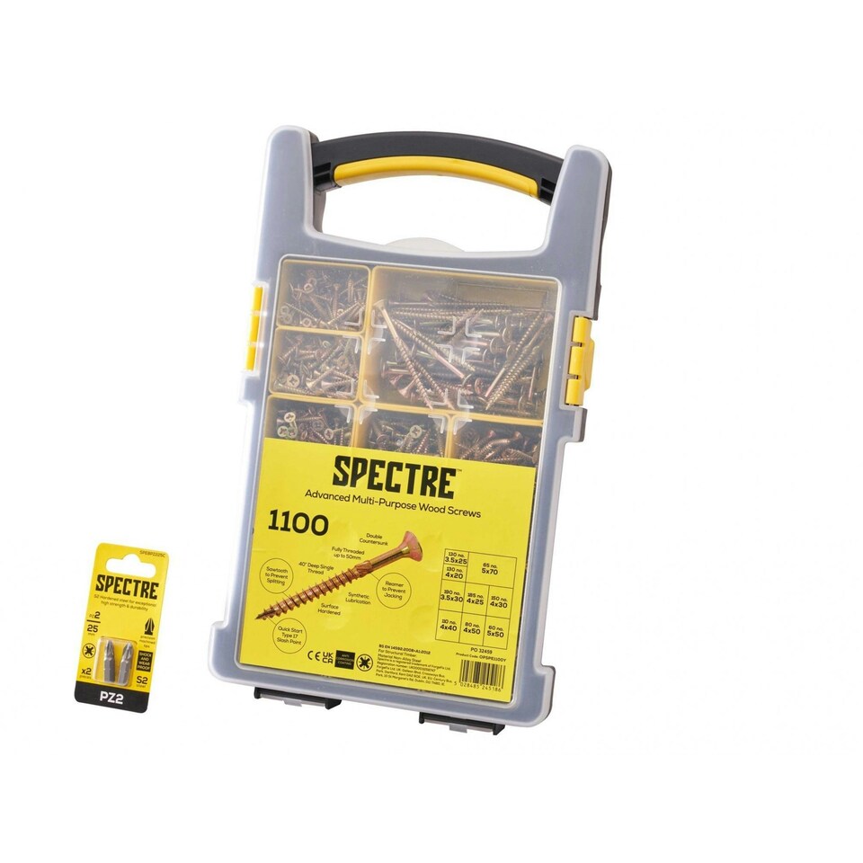 Forgefix Spectre Advanced Screw Set, 1100 Piece - Multi Colour - One Size