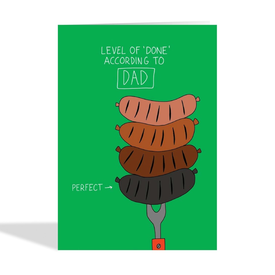 image 1 of Funny BBQ Sausage Father's Day Card