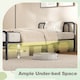image 4 of COSTWAY Foldable Bed Frame Portable Folding Bed with Headboard   Footboard Black