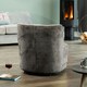 image 4 of Camarillo Swivel Base Fabric Accent Chair - Dark Grey