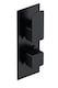 image 1 of Concealed Twin Thermostatic Shower Valve Diverter Matt Black 215mm | Black | Matt Black | 1
