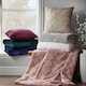 image 3 of Catherine Lansfield Cosy Diamond Faux Fur Soft Blanket Throw | Pink | Blush Pink