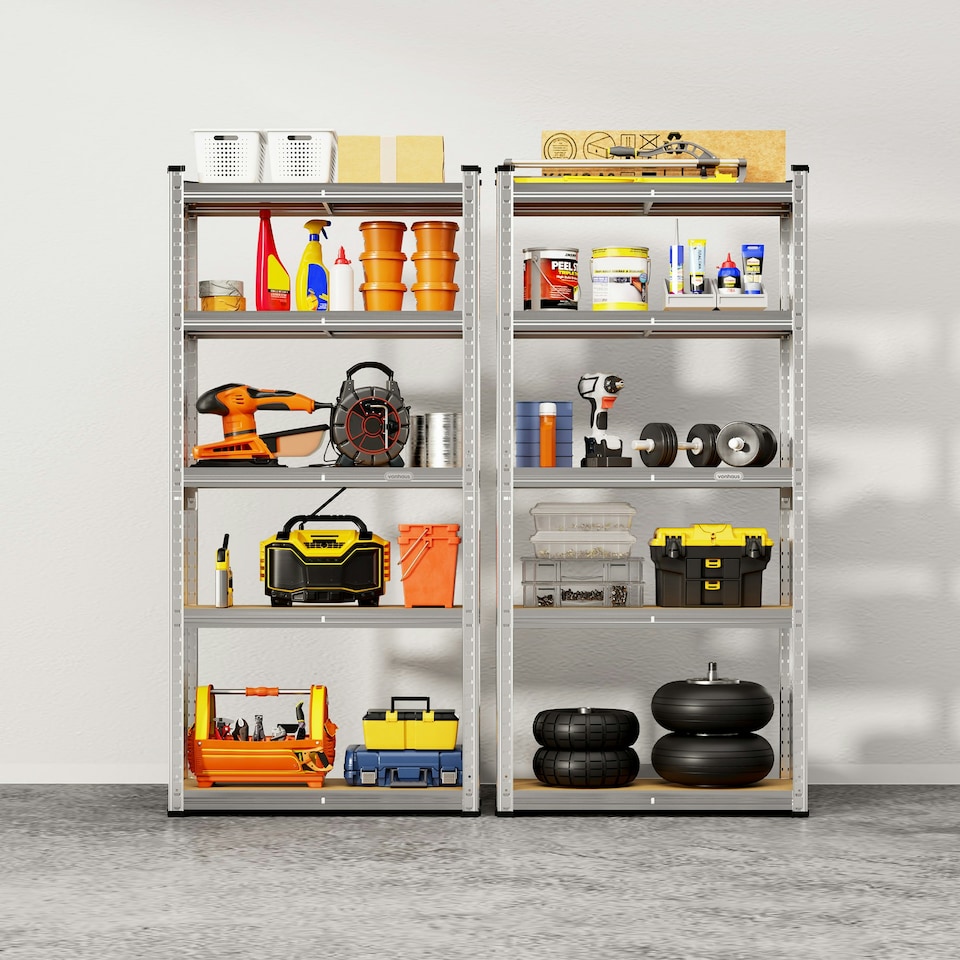 image 1 of VonHaus Heavy Duty 1.5m 5 Tier Garage Shelving Unit