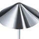 image 3 of Tall Sleek Satin Nickel Rechargeable Touch Dimmable Table Lamp with Metal Shade Silver