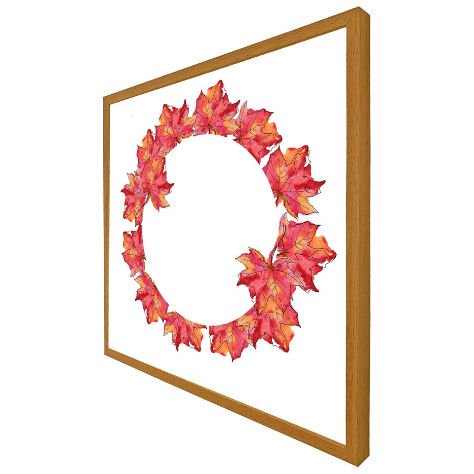 image 1 of Autumn reath (Picture Frame) White | S