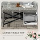 image 4 of Outsunny PE Wicker Outdoor Coffee Table, Rattan Side Table w/ Plastic Board