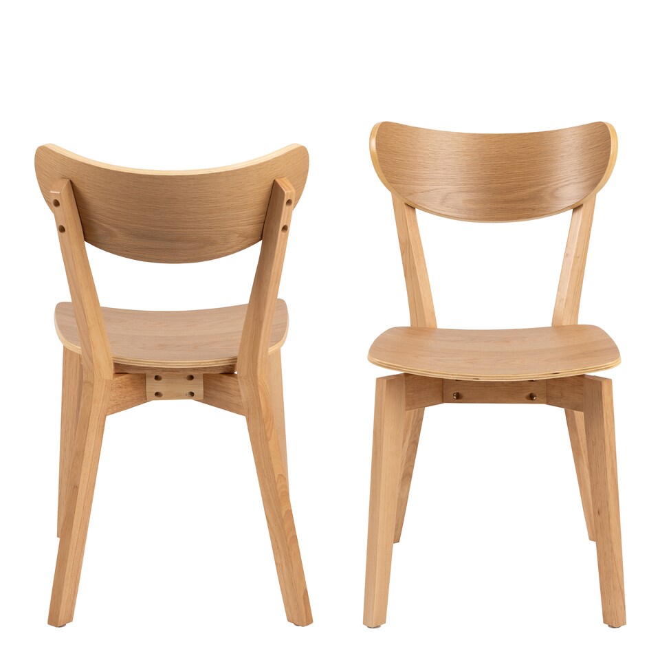 image 1 of Roxby Dining Chairs in Oak Set of 2