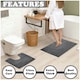 image 6 of VELVETIO Shiny Sparkling Bath Set Anti Slip Pedestal Mat Bathroom Rugs Black