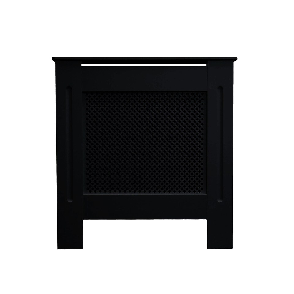 image 1 of Stylish MDF Diamond Black Radiator Cover - Small