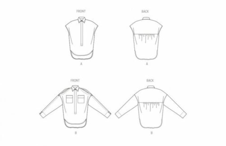 image 1 of Vogue 1954 Paper Sewing Pattern – Women’s Tops & Shirts, Size Y5 (18–20–22–24–26), Intermediate