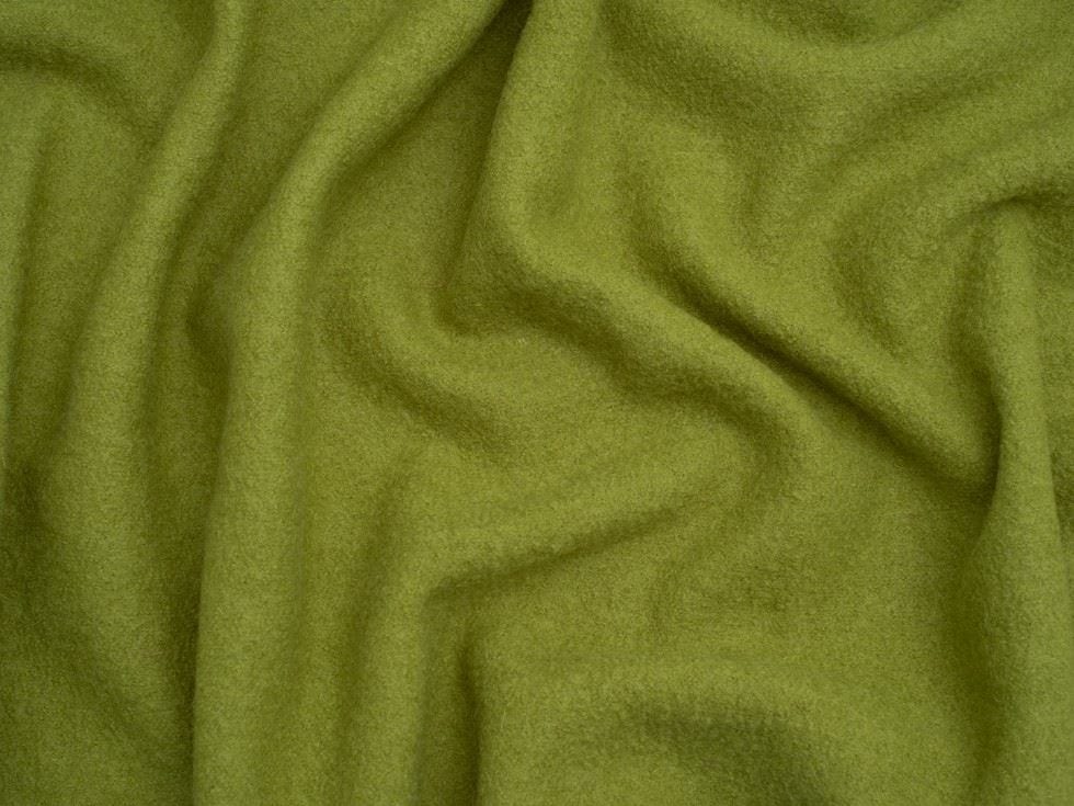 Minerva Core Range Green 100% Pure Boiled Wool Coating Fabric for Dressmaking, 140cm / 55" Wide - per metre