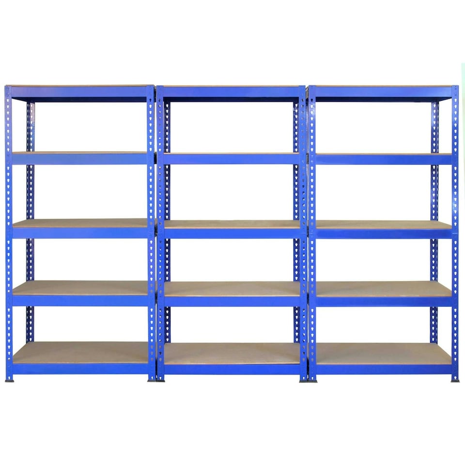 image 1 of 3 x Q-Rax Blue 120 x 50 x 180cm & 2 x Racking Blue 90 x 50 x 180cm Blue