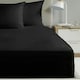 image 2 of Percale Extra Deep 16" Fitted Sheet - Black - Super King