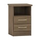 image 1 of Nevada 2 Drawer Bedside Cabinet Brown | Rustic Oak