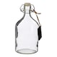 image 1 of Interiors by Premier Crystal Storage Bottle With Pine Wood Lid, Personalized Clear Glassware, Transparent Drinking Bottle