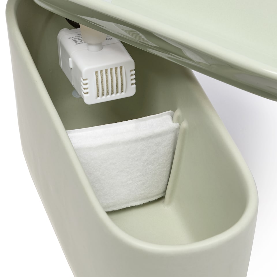 image 1 of Cat Mate 800ml Ceramic Pet Water Fountain Sage Green (800USG) | Green