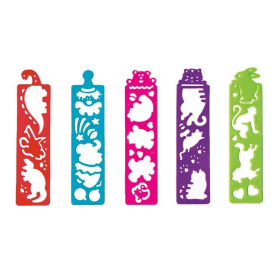 Assorted Plastic Tracing Strips Stencils - Pack of 8