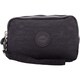 image 1 of Lorenz Womens Large Zip Round Multi-Compartment Purse / Clutch / Money Holder Wrist Strap | Black | Black