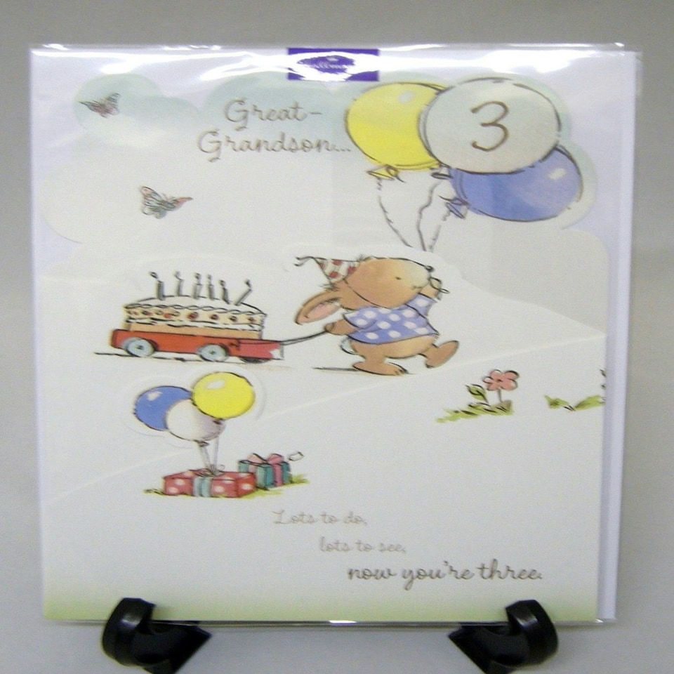 image 1 of Hallmark Great Grandson 3rd Birthday Card